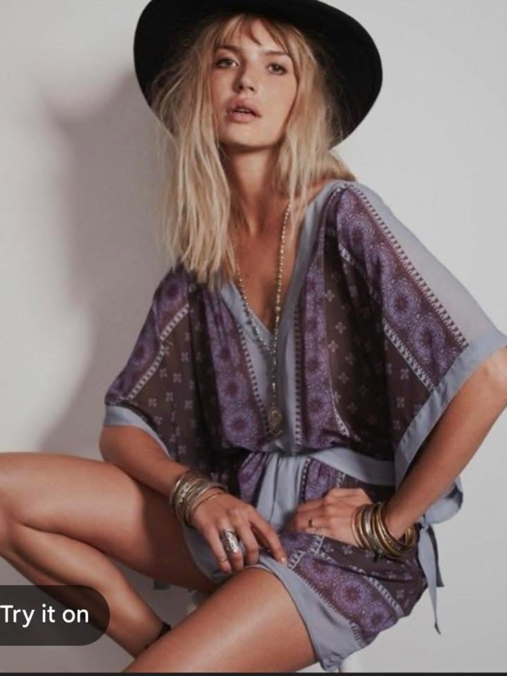Free People “ Santa Cruz “ bohemian dress